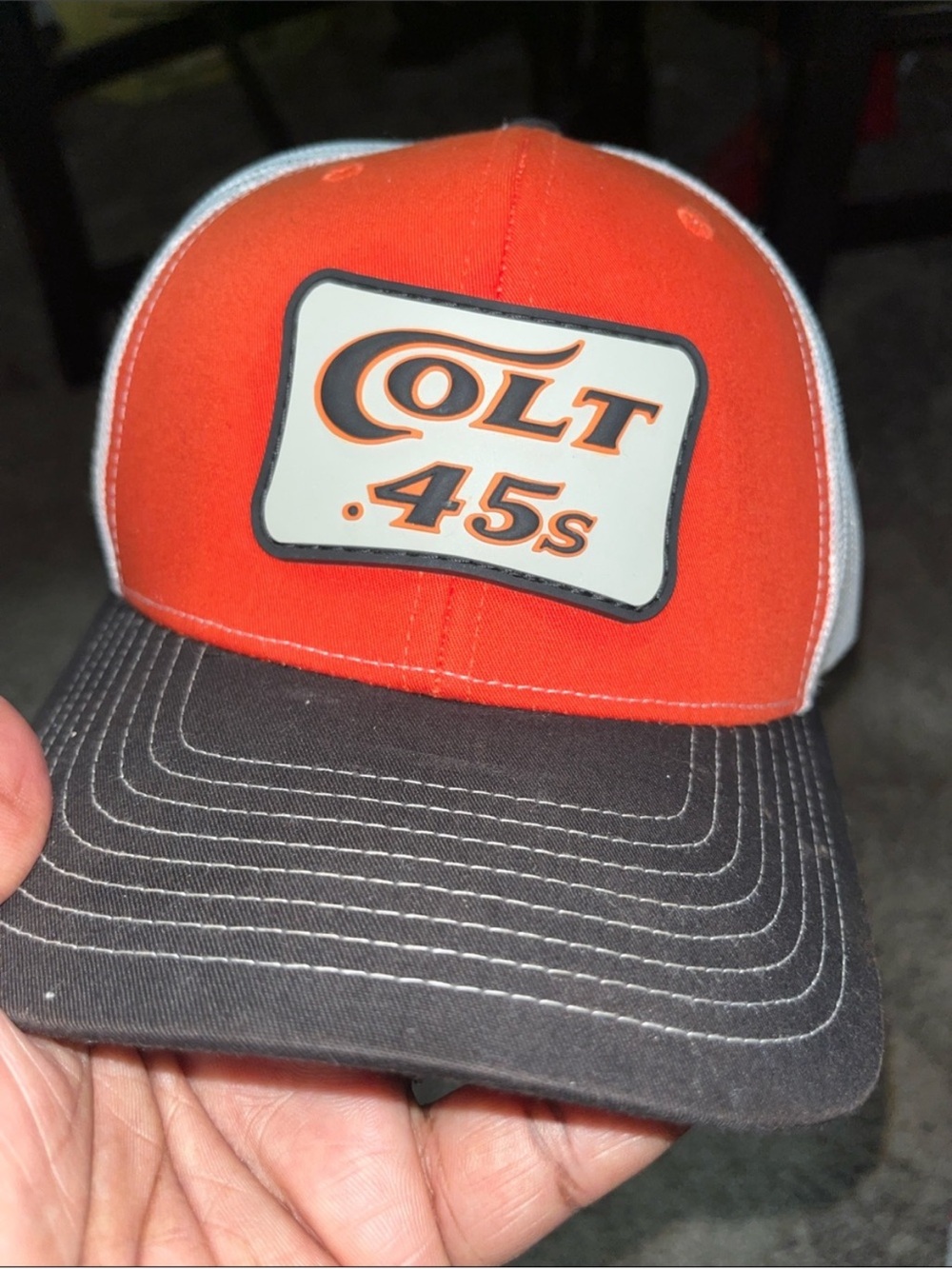 Colt .45s Trucker Hat in Orange and Black
